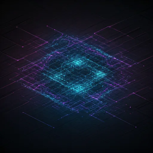 Abstract 3D node-network visualization
